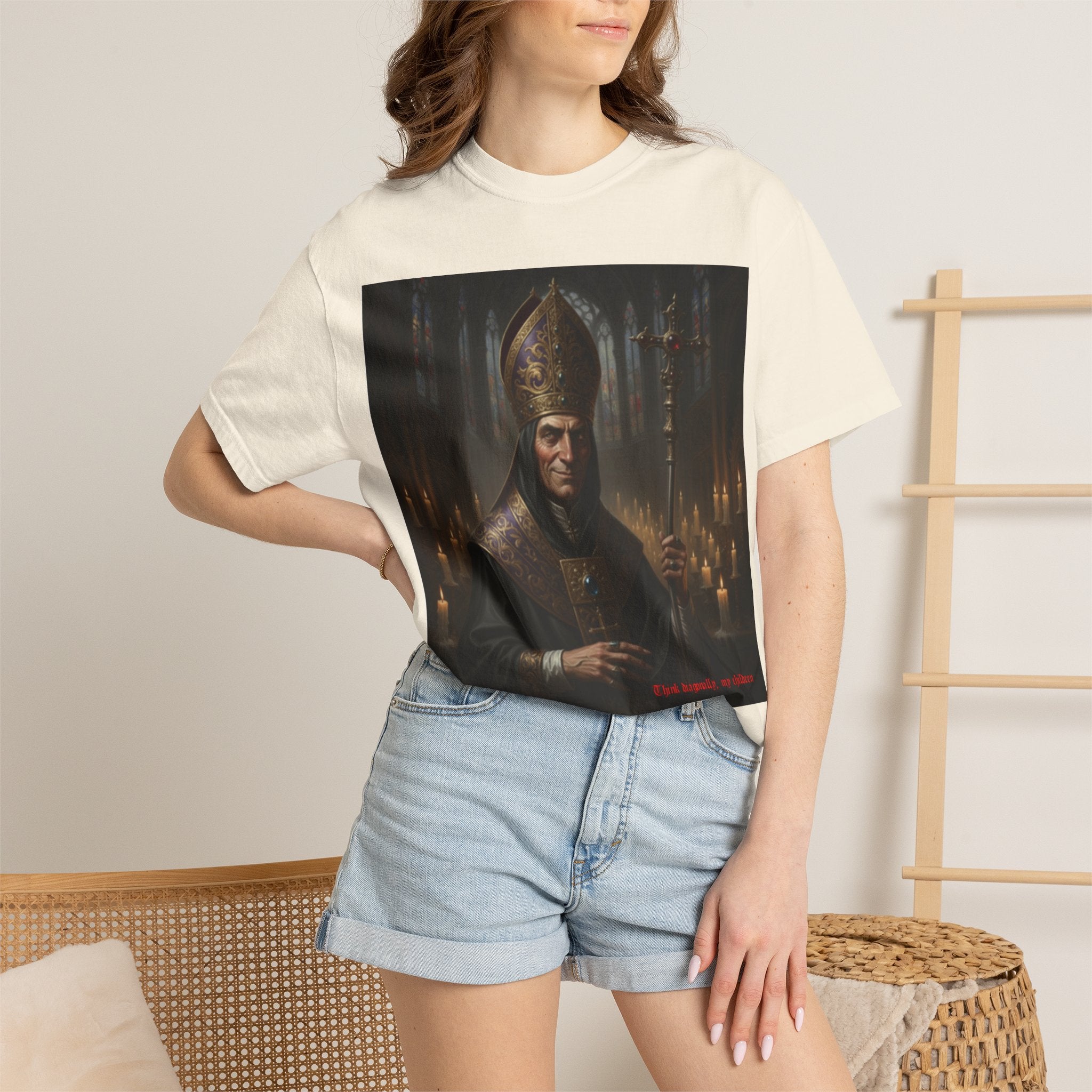 Chess joke T shirt with black bishop