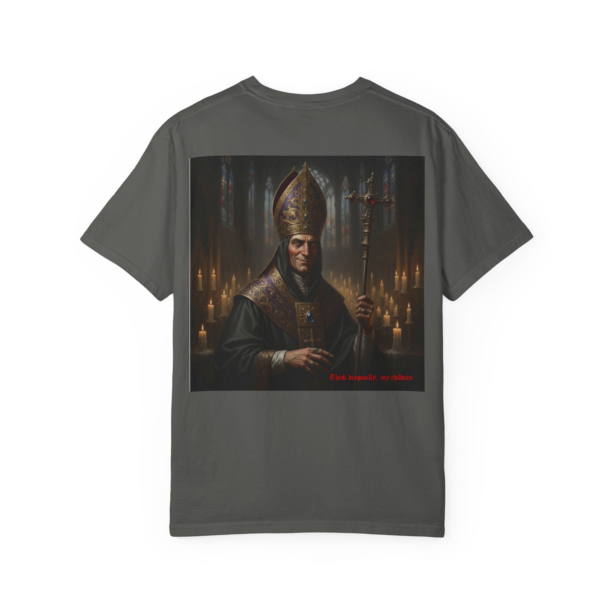 Chess joke T shirt with black bishop