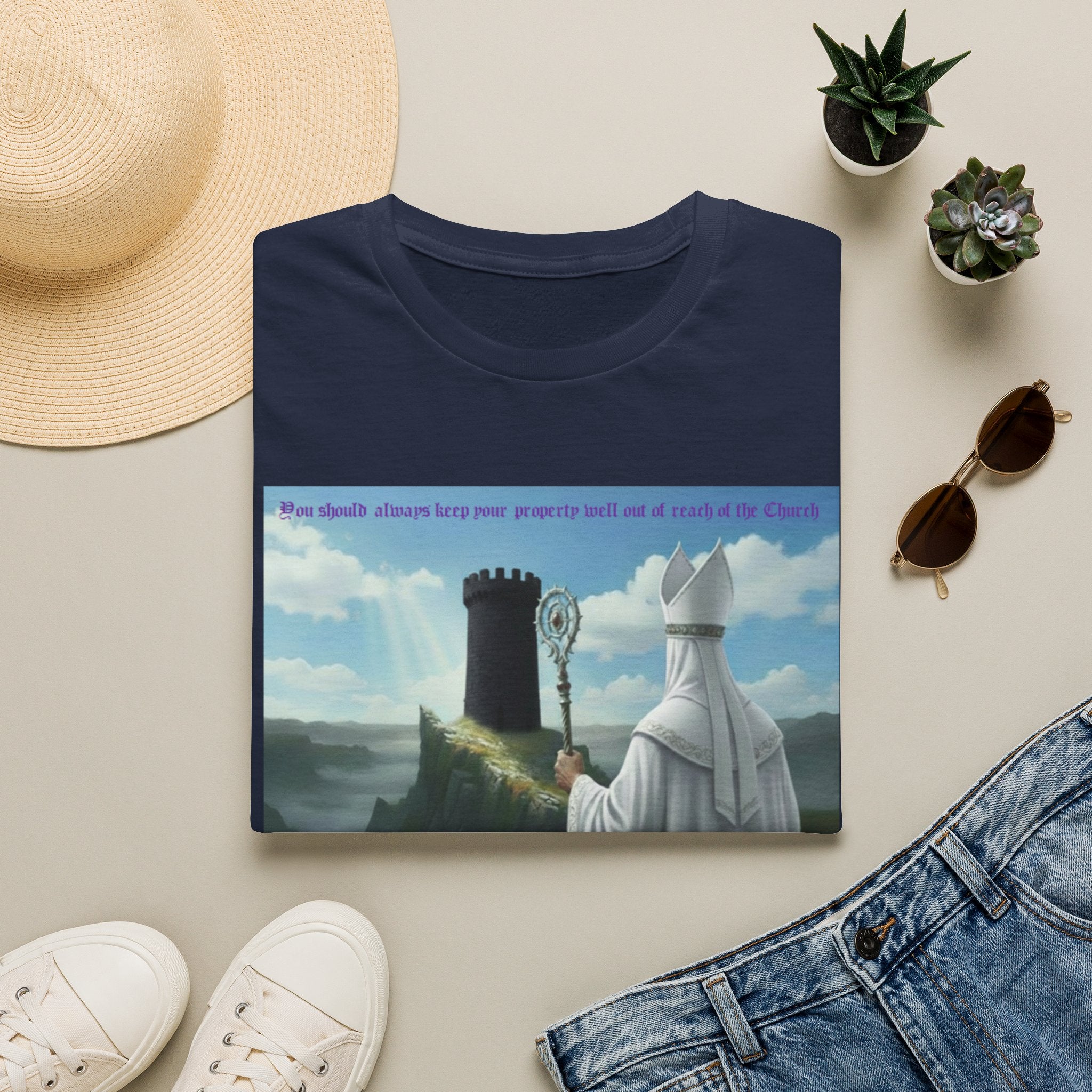 Crafty white bishop chess joke T shirt