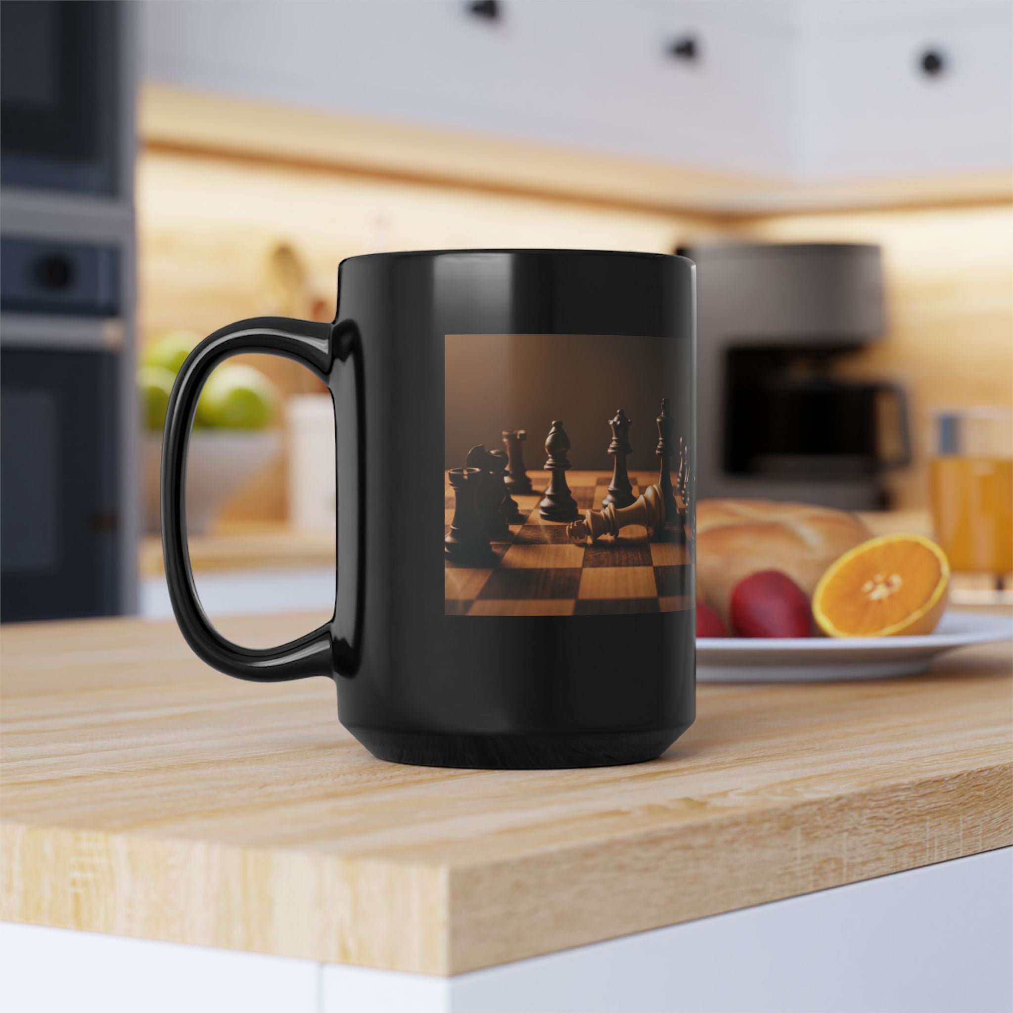 Motivational Chess Black 15oz Mug — "If You Don't Make Mistakes, You Aren't Taking Decisions""