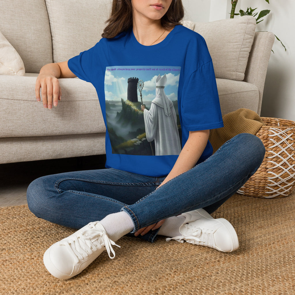 Crafty white bishop chess joke T shirt