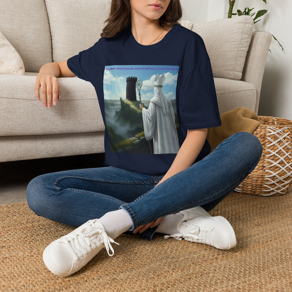 Crafty white bishop chess joke T shirt