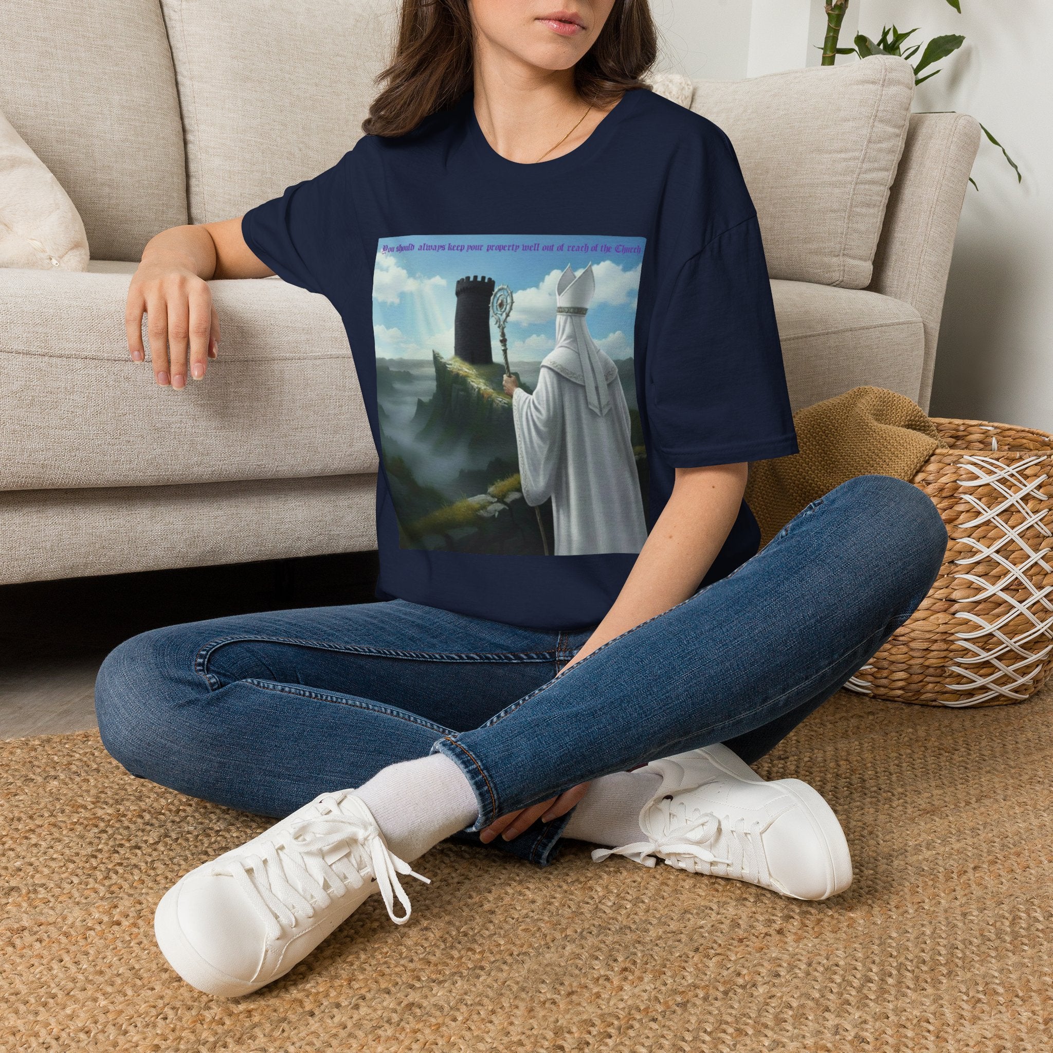 Crafty white bishop chess joke T shirt