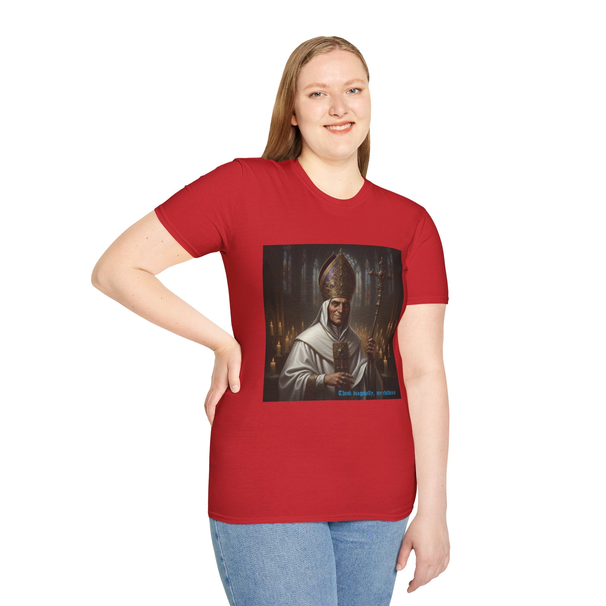 Chess joke T shirt with white bishop
