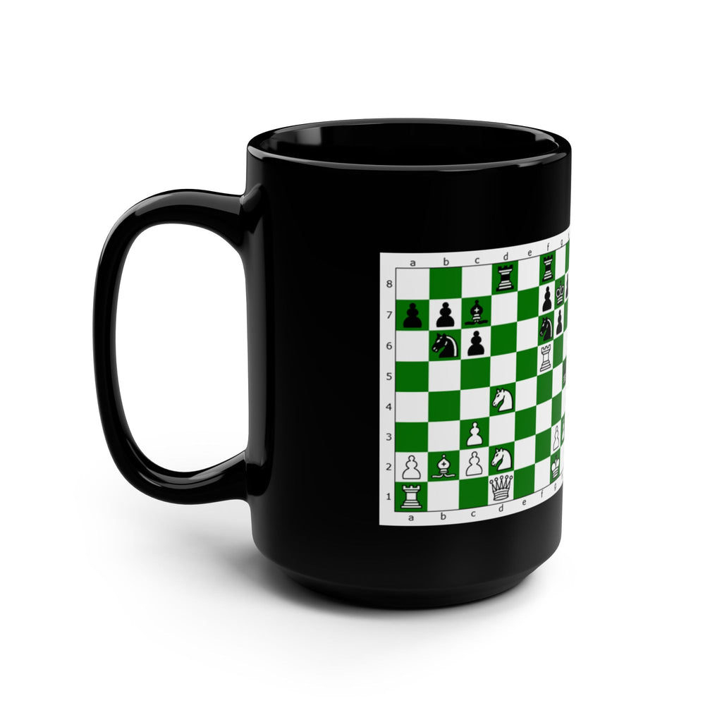 Chess Tactics 15oz Black Mug — Botvinnik Quote