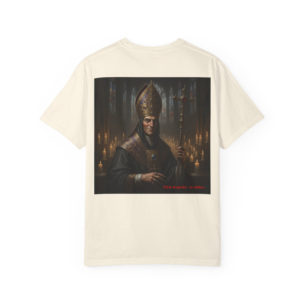 Chess joke T shirt with black bishop