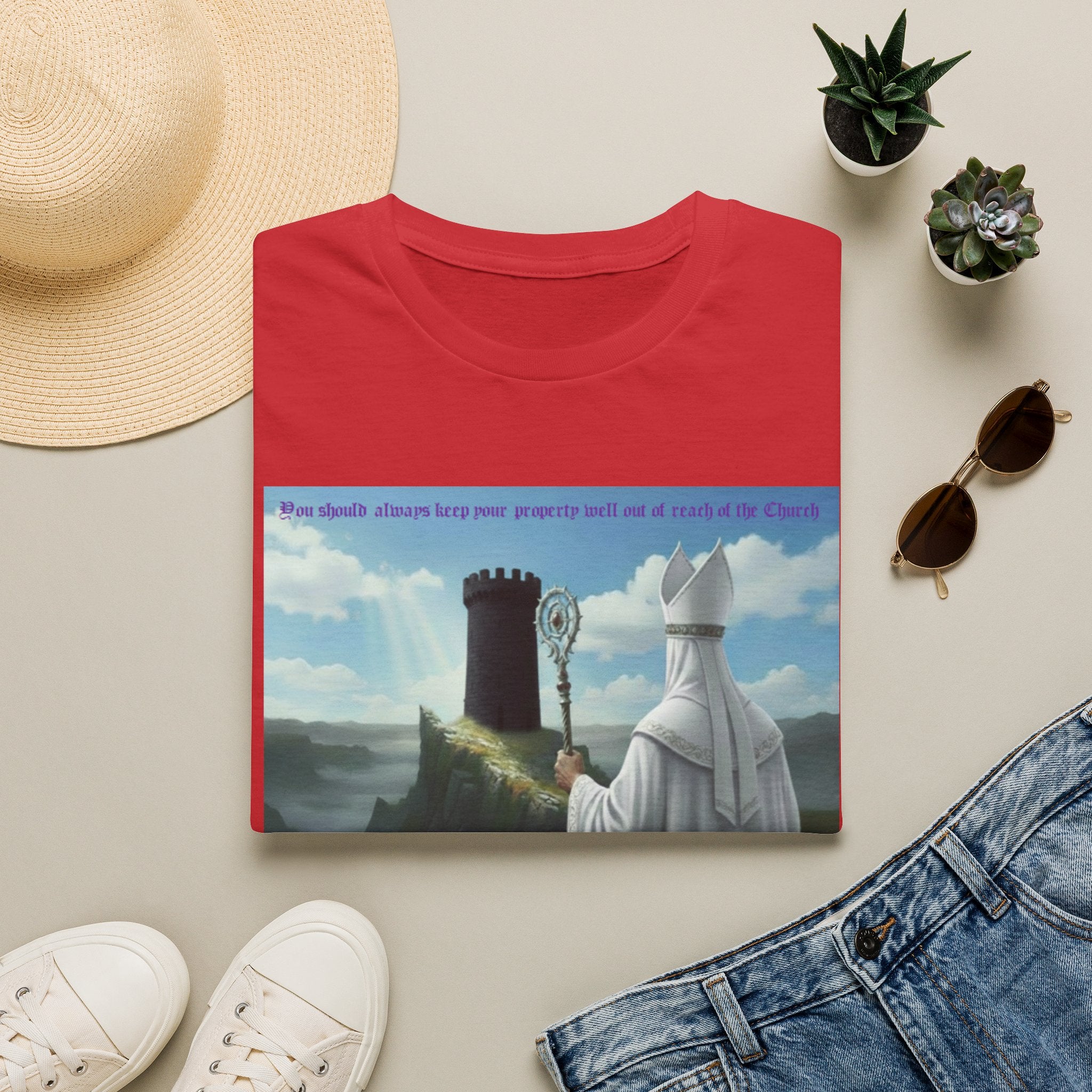 Crafty white bishop chess joke T shirt