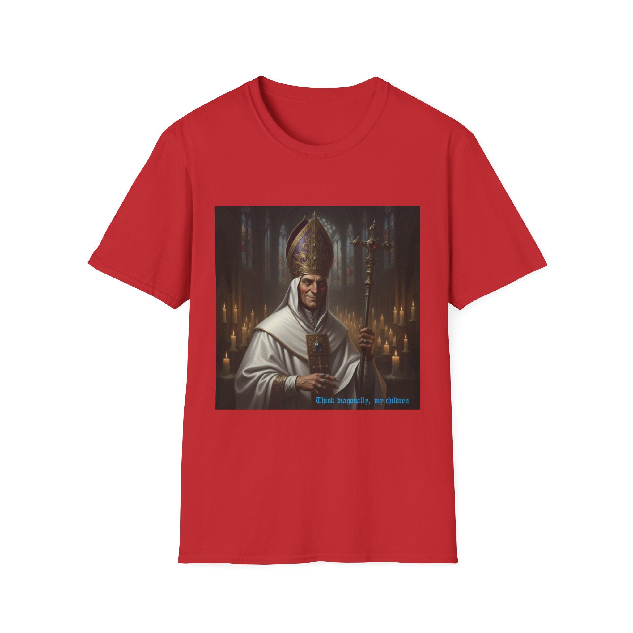 Chess joke T shirt with white bishop