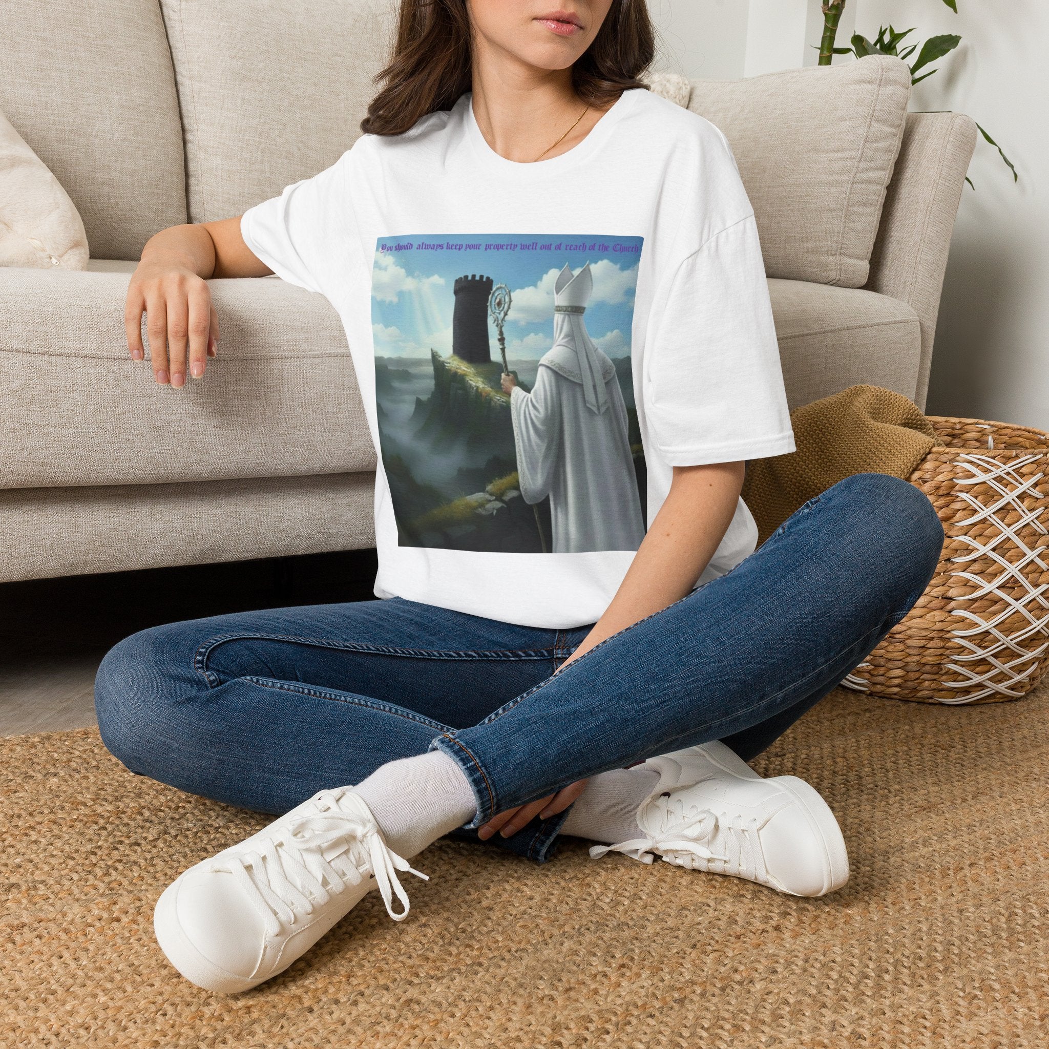 Crafty white bishop chess joke T shirt