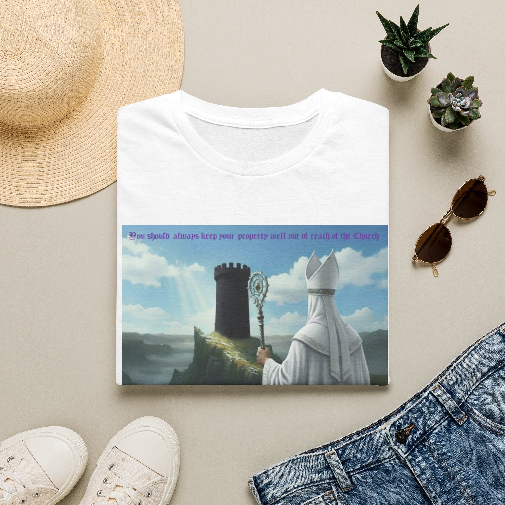 Crafty white bishop chess joke T shirt