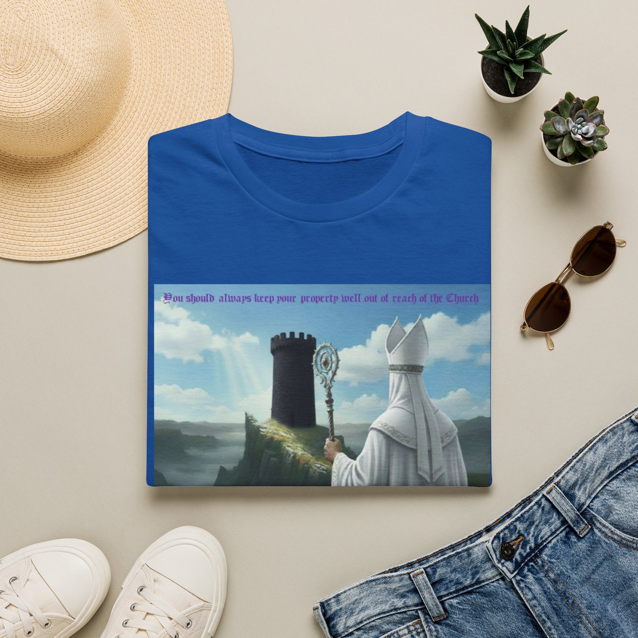 Crafty white bishop chess joke T shirt