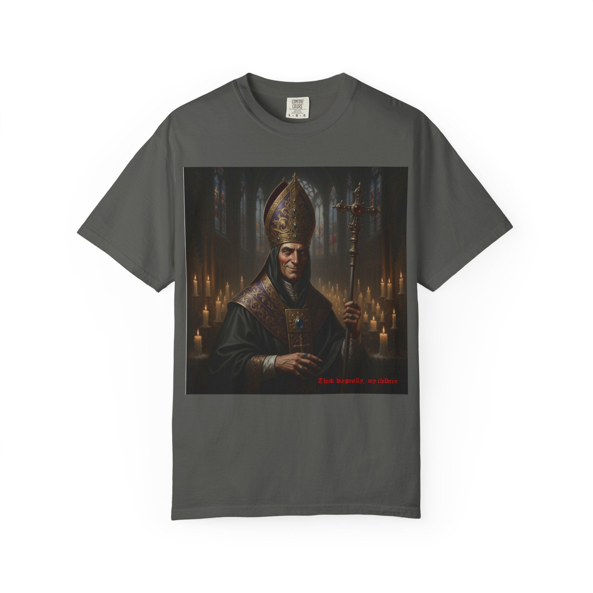 Chess joke T shirt with black bishop