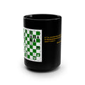 Chess Tactics 15oz Black Mug — Botvinnik Quote