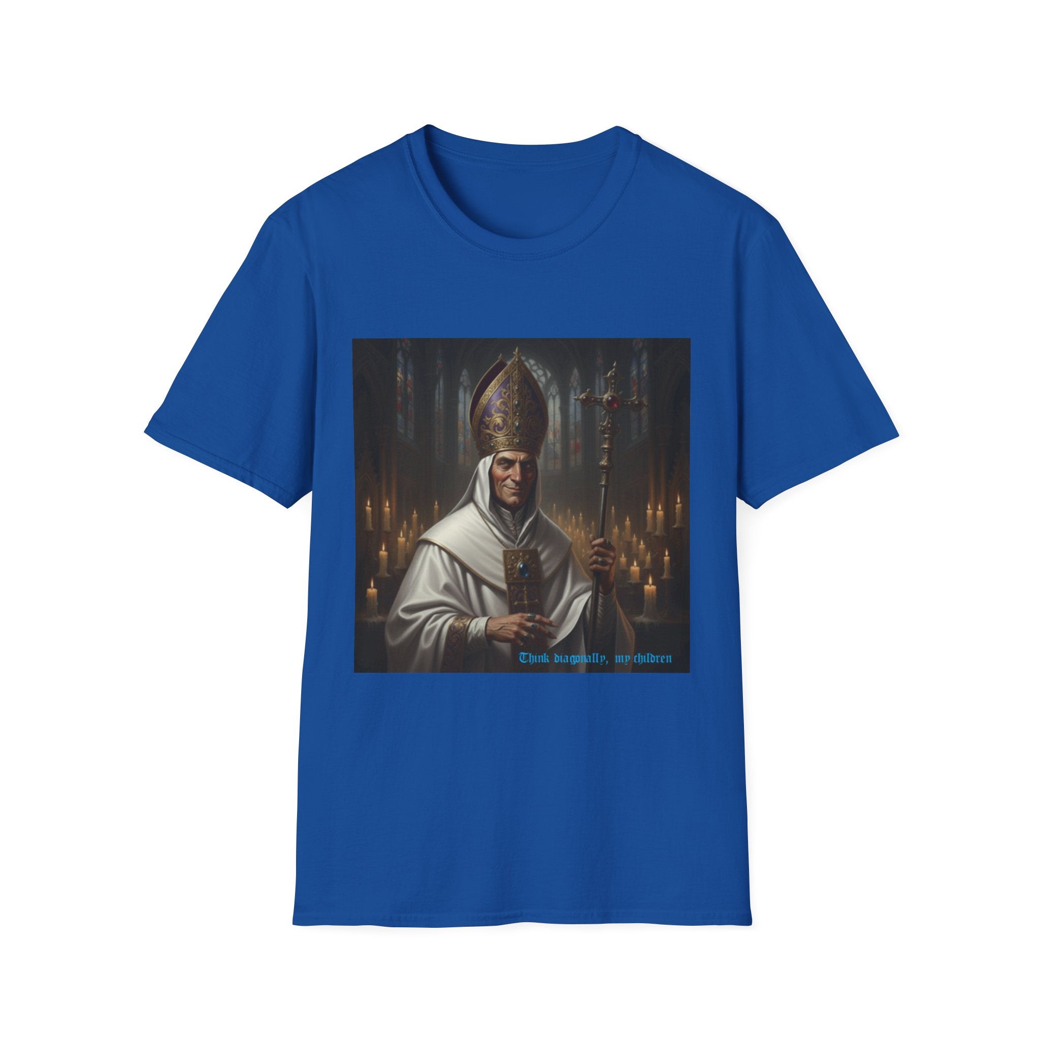 Chess joke T shirt with white bishop
