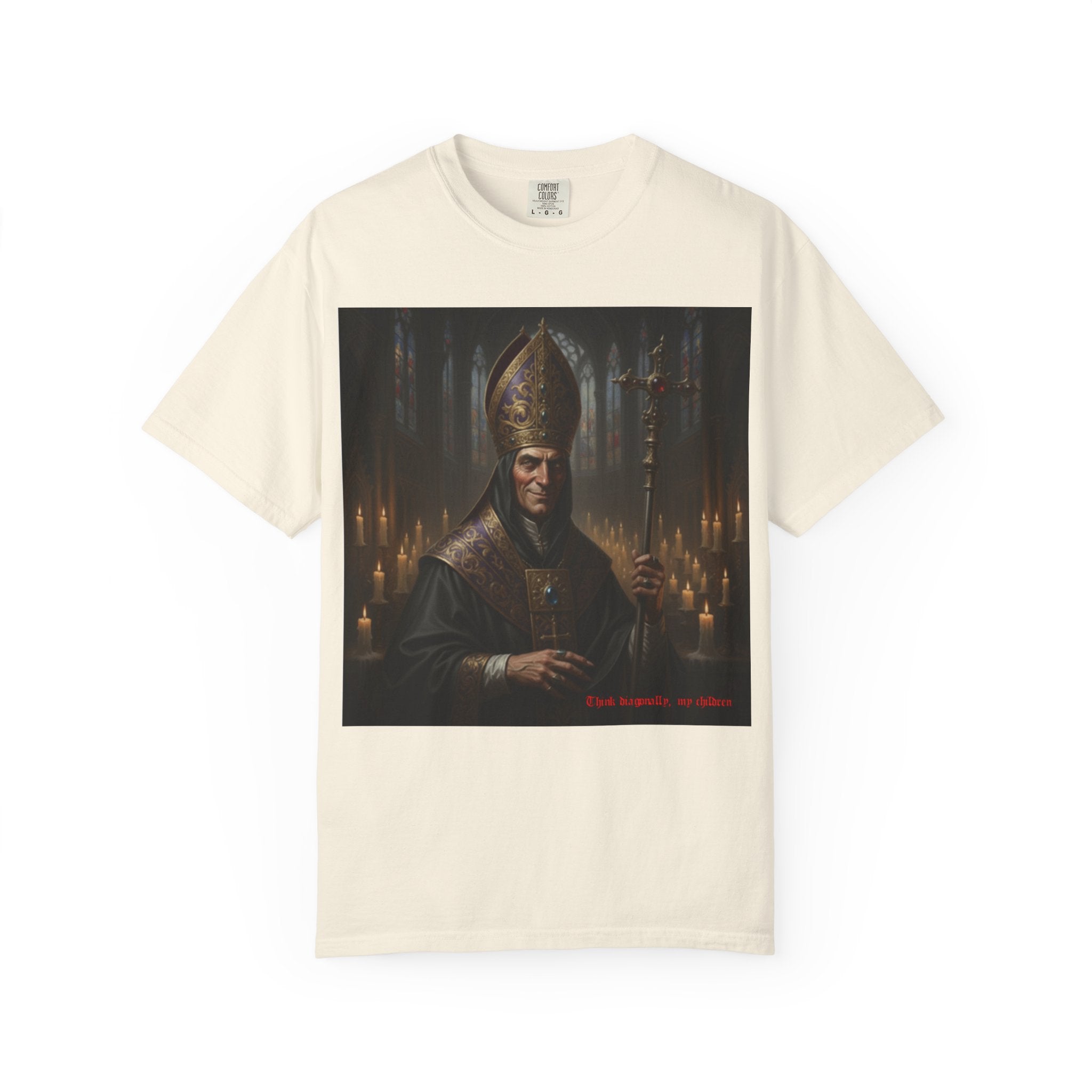 Chess joke T shirt with black bishop